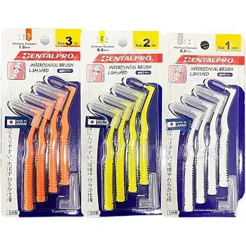 download Dentalpro Interdental Brush " แปรงซอกฟัน " (มี Size 1,2,3) แปรงทำความสะอาดซอกฟัน