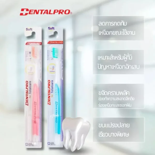 แปรงสำหรับคนจัดฟัน Dentalpro แปรงสีฟัน จัดฟัน Dentalpro ortho Cut รุ่น Soft