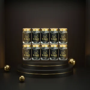 B-Garlic บีการ์ลิค " ส่งฟรี เซ็ต 10 ขวด " กระเทียมดำ รสหวาน ทานง่าย ( 1 ขวด/60 กรัม x10 )