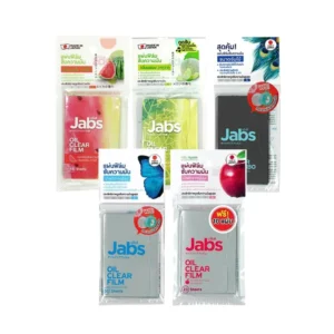 jabs-oil-clear-film-jbs-phnflmsbmn-sbhnmn-phnsbhn Jabs Oil Clear Film แจ๊บส์ แผ่นฟิล์มซับมัน ซับหน้ามัน แผ่นซับหน้า กระดาษซับมัน (มีให้เลือก 5 แบบ)