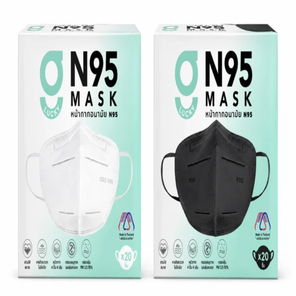 G LUCKY N95 Mask หน้ากากอนามัย N95 ( 1 กล่อง 20 ชิ้น )
