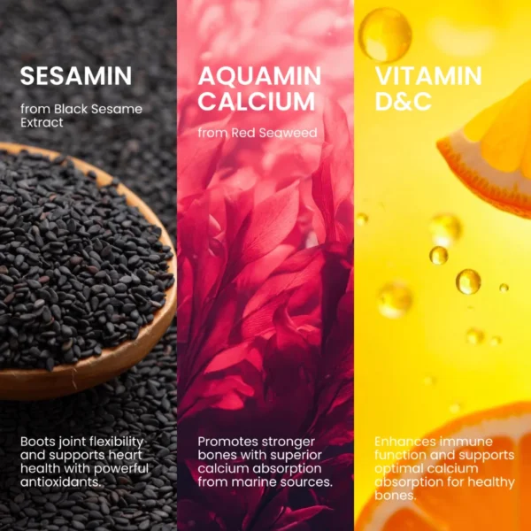 Vitanature+ Sesamin AQUAMIN Calcium ไวตาเนเจอร์ งาดำแคลเซียม (1 ขวด 30 แคปซูล)