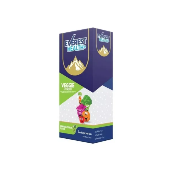 th-11134207-7r98q-lwcar5e91uxb5c EVEREST HEALTH+ " สีเขียว " VEGGIE SYNBIO JELLY กลิ่น องุ่น (1 กล่อง 7 ซอง)