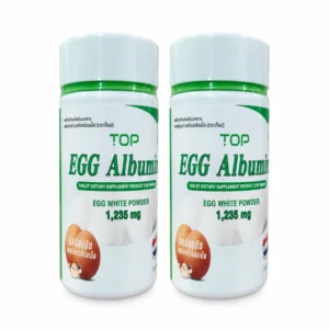 TOP EGG ALBUMIN ผงอัลบูมินจากไข่ขาวชนิดเม็ด (ขวด 30/60 เม็ด)
