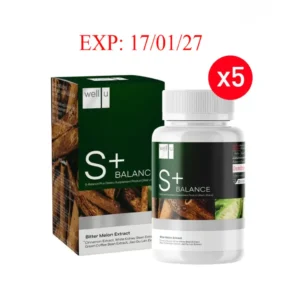 S+ Balance Well U " Pack 5 " เวลยู เอสบาลานซ์ พลัส ( 1ขวด 30 แคปซูล x5) EXP: 17/01/27